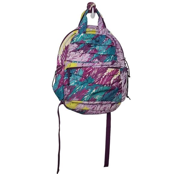 Puma Procat Backpack Purple Multi Color Zip Drawstring Adjustable Straps Pockets - Picture 2 of 9